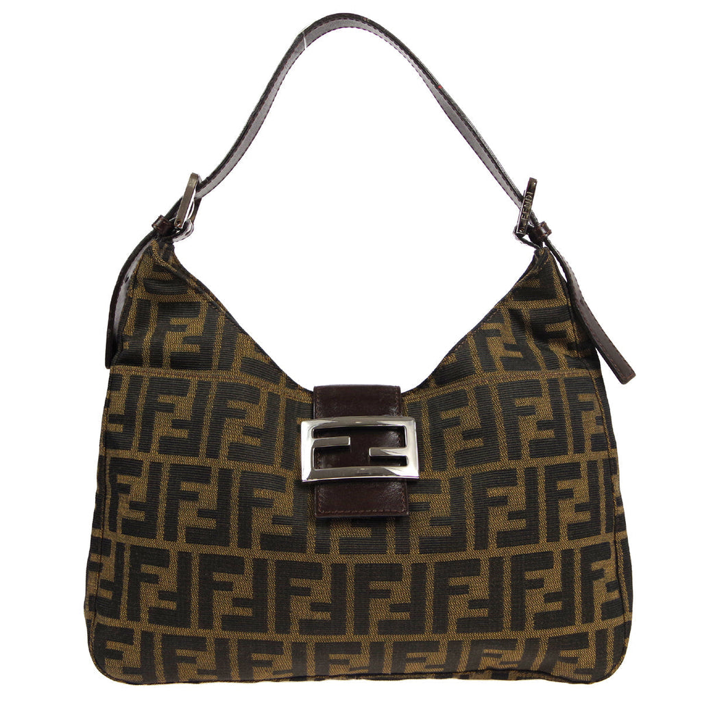 FENDI 1990s Zucca Handbag Brown