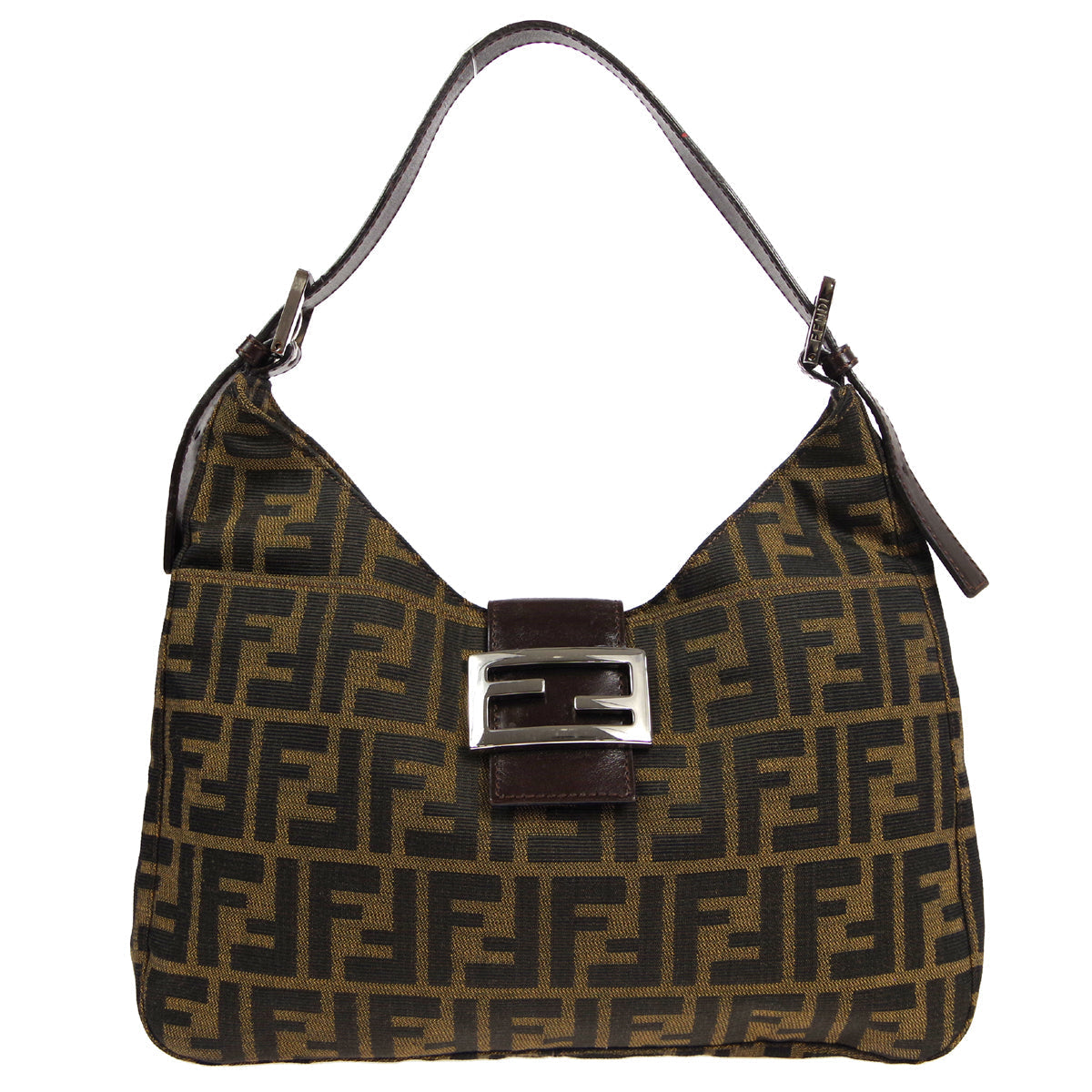 FENDI 1990s Zucca Handbag Brown