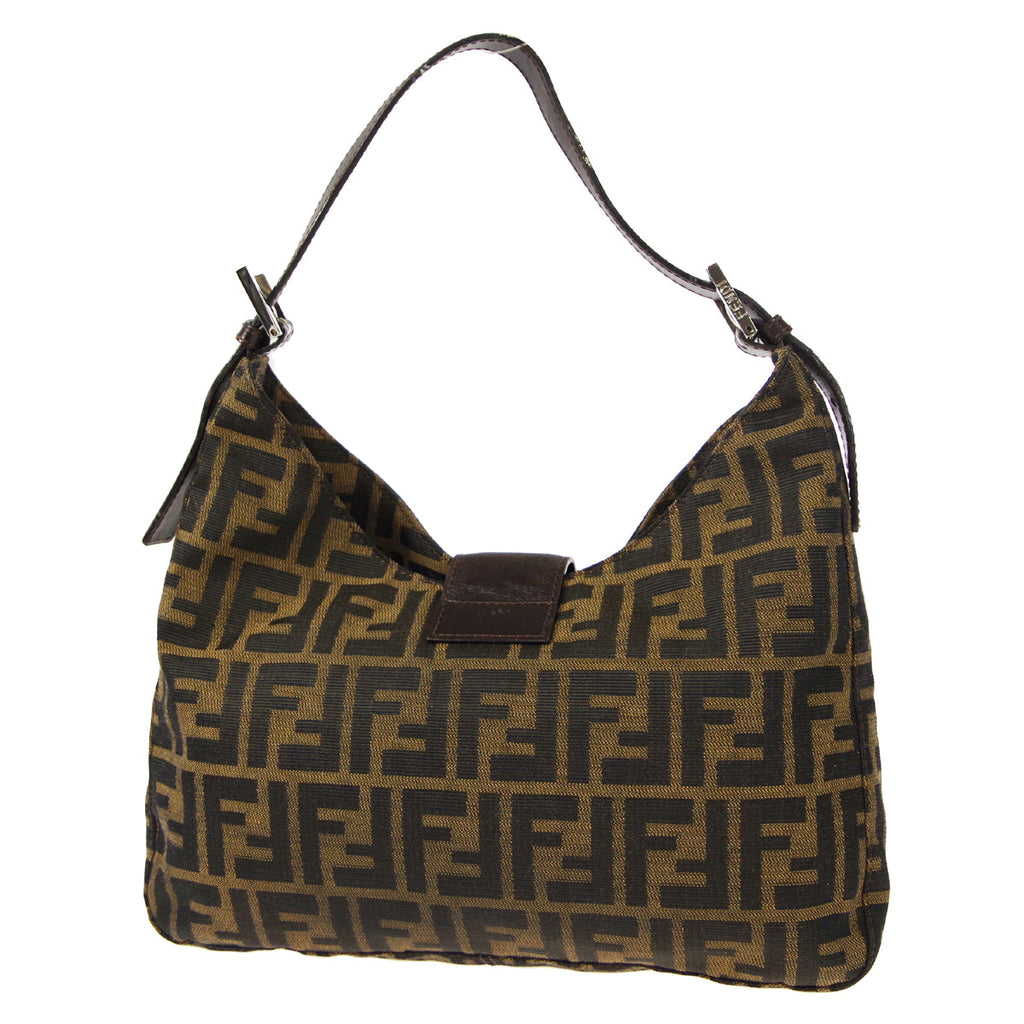 FENDI 1990s Zucca Handbag Brown