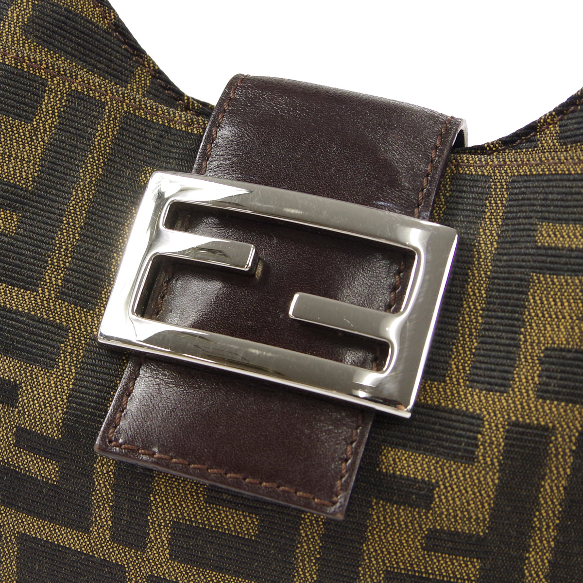 FENDI 1990s Zucca Handbag Brown