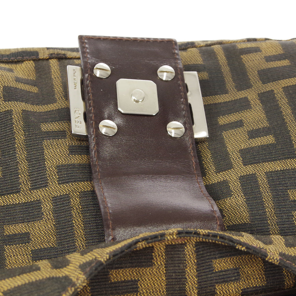 FENDI 1990s Zucca Handbag Brown