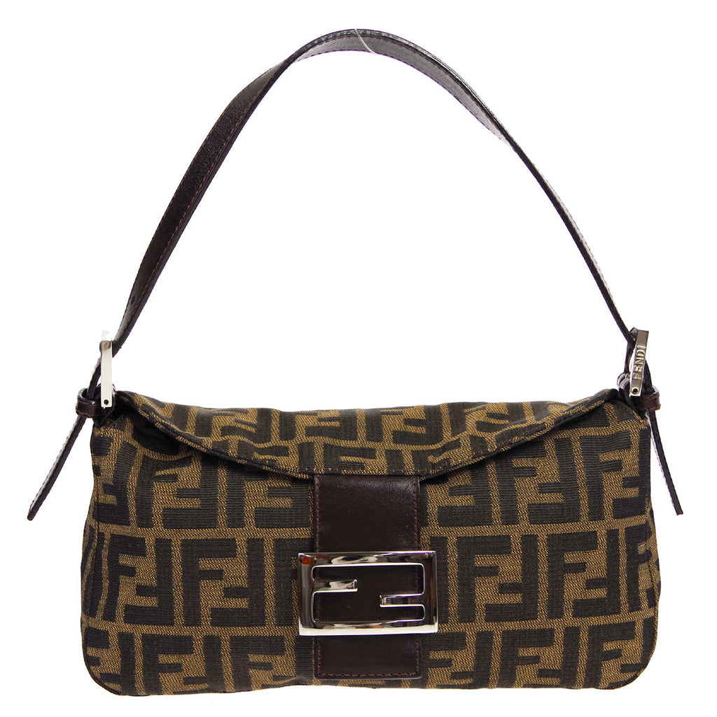 FENDI 1990s Zucca Handbag Brown