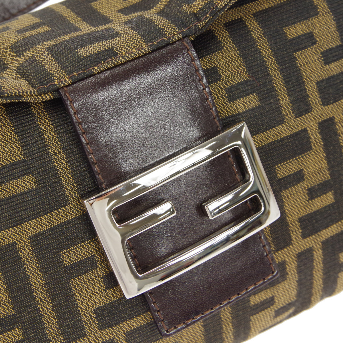 FENDI 1990s Zucca Handbag Brown