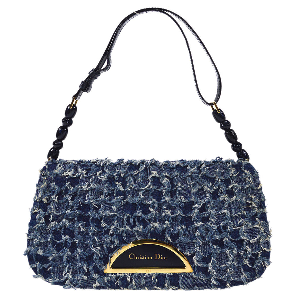 Christian Dior 2000 Maris Pearl Handbag Denim