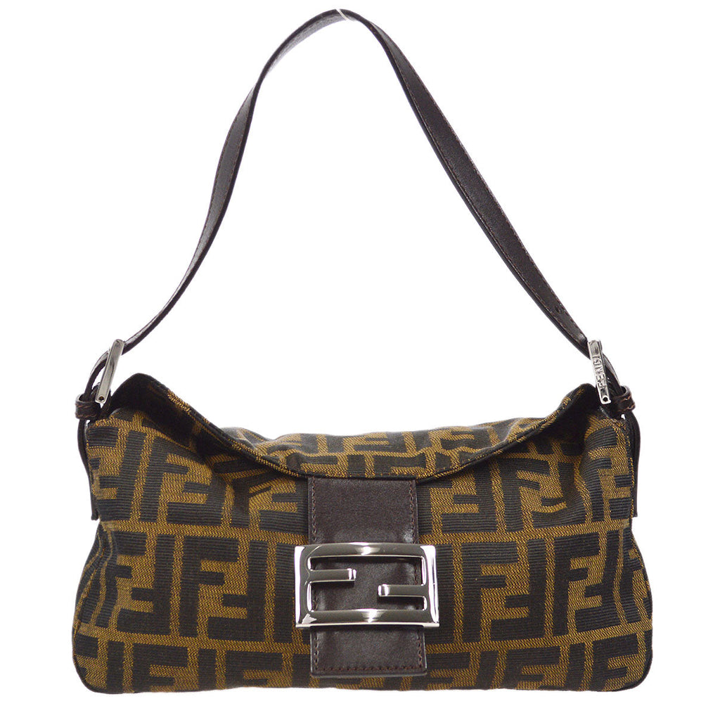 FENDI 1990s Zucca Handbag Brown