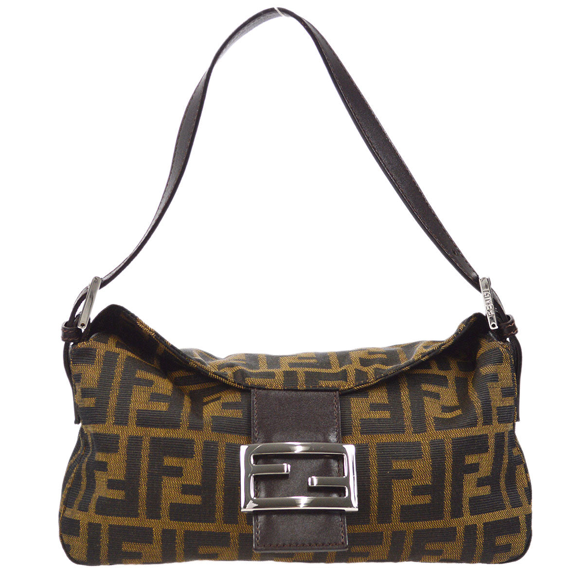 FENDI 1990s Zucca Handbag Brown