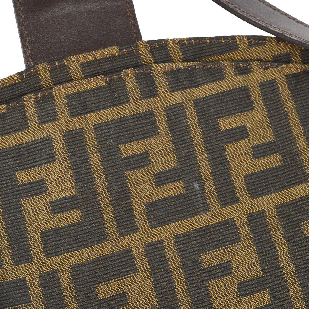 FENDI 1990s Zucca Handbag Brown