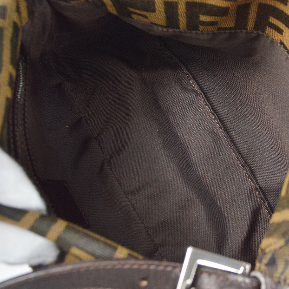 FENDI 1990s Zucca Handbag Brown