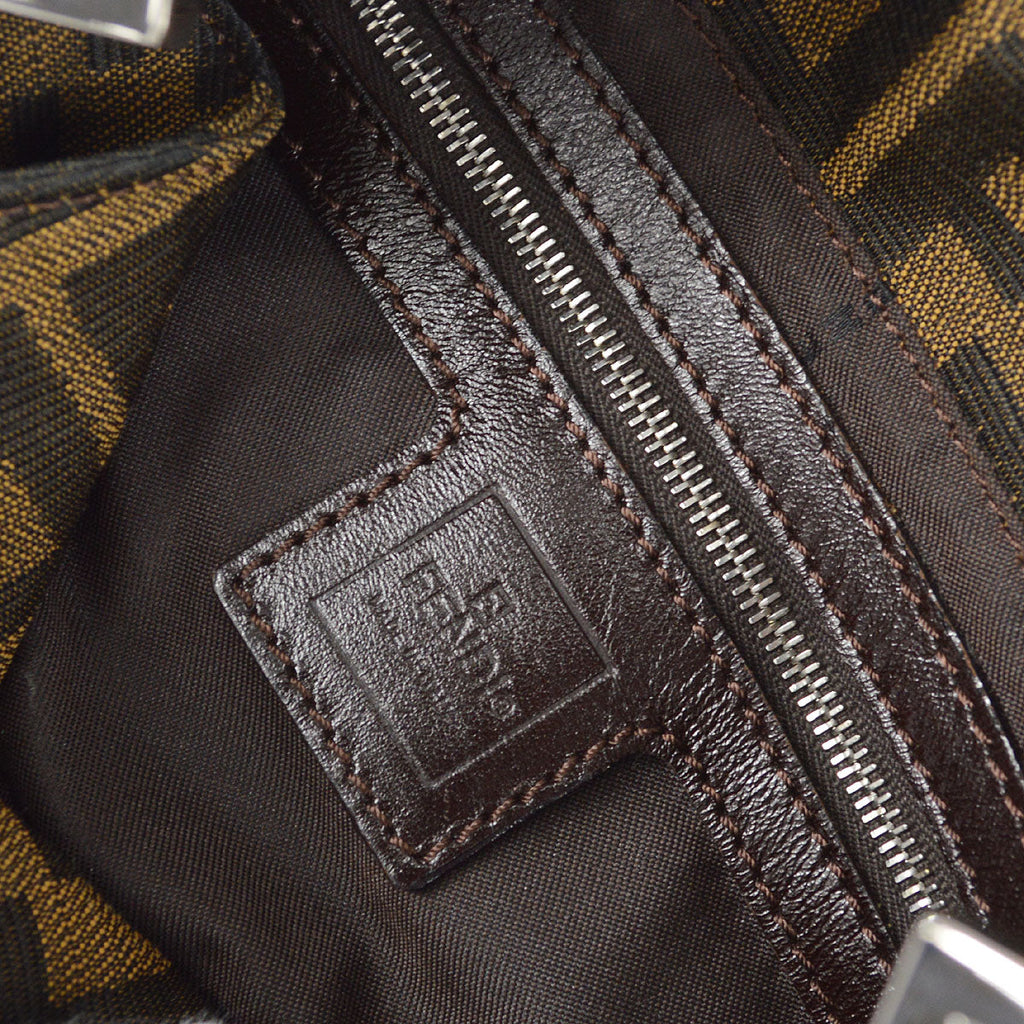 FENDI 1990s Zucca Handbag Brown