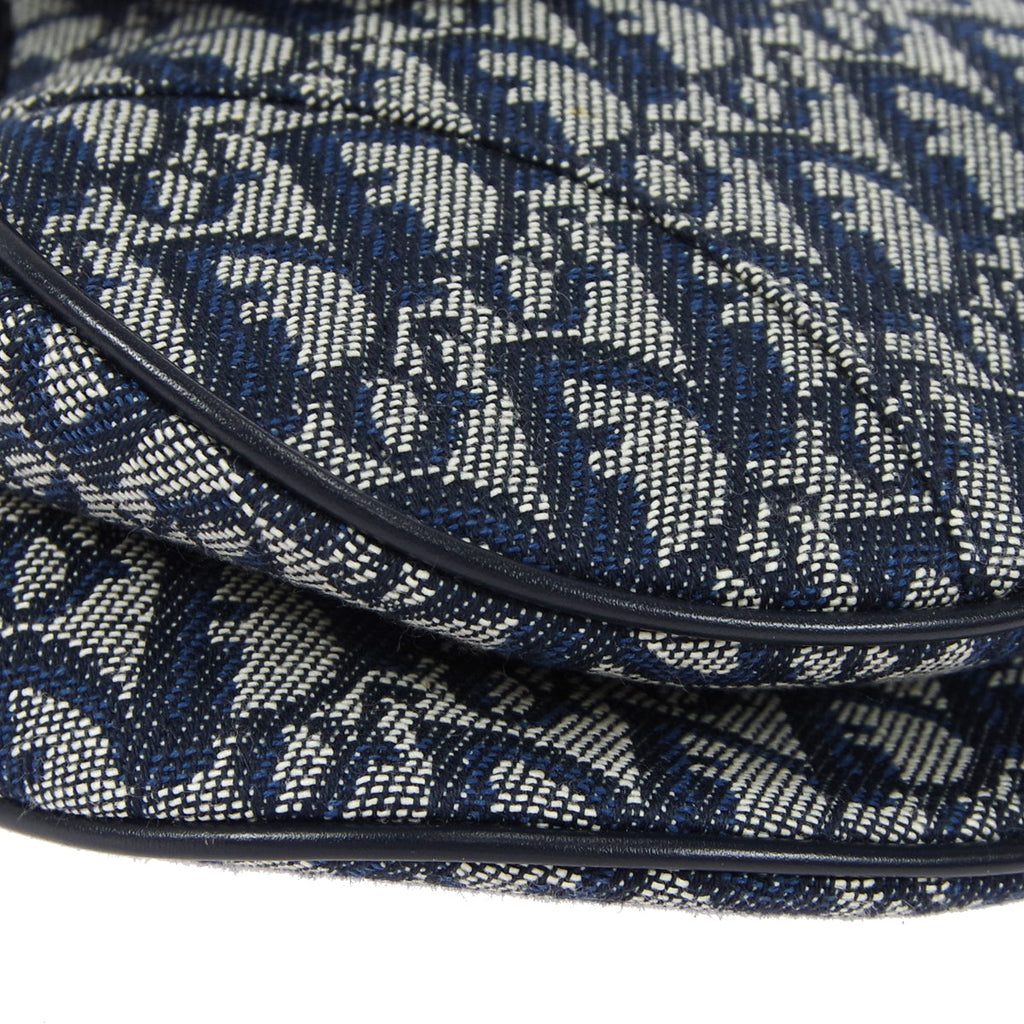 Christian Dior Trotter Saddle Bag Medium Navy