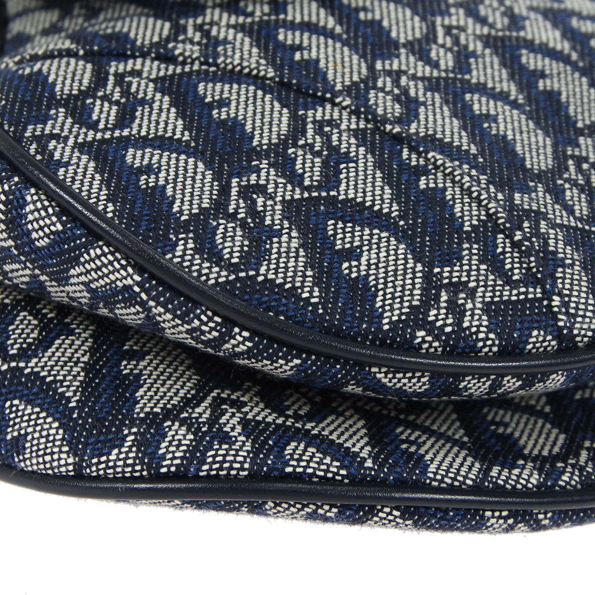 Christian Dior Trotter Saddle Bag Medium Navy