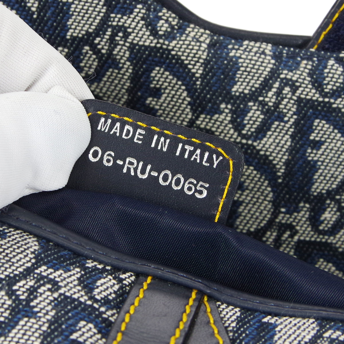 Christian Dior Trotter Saddle Bag Medium Navy