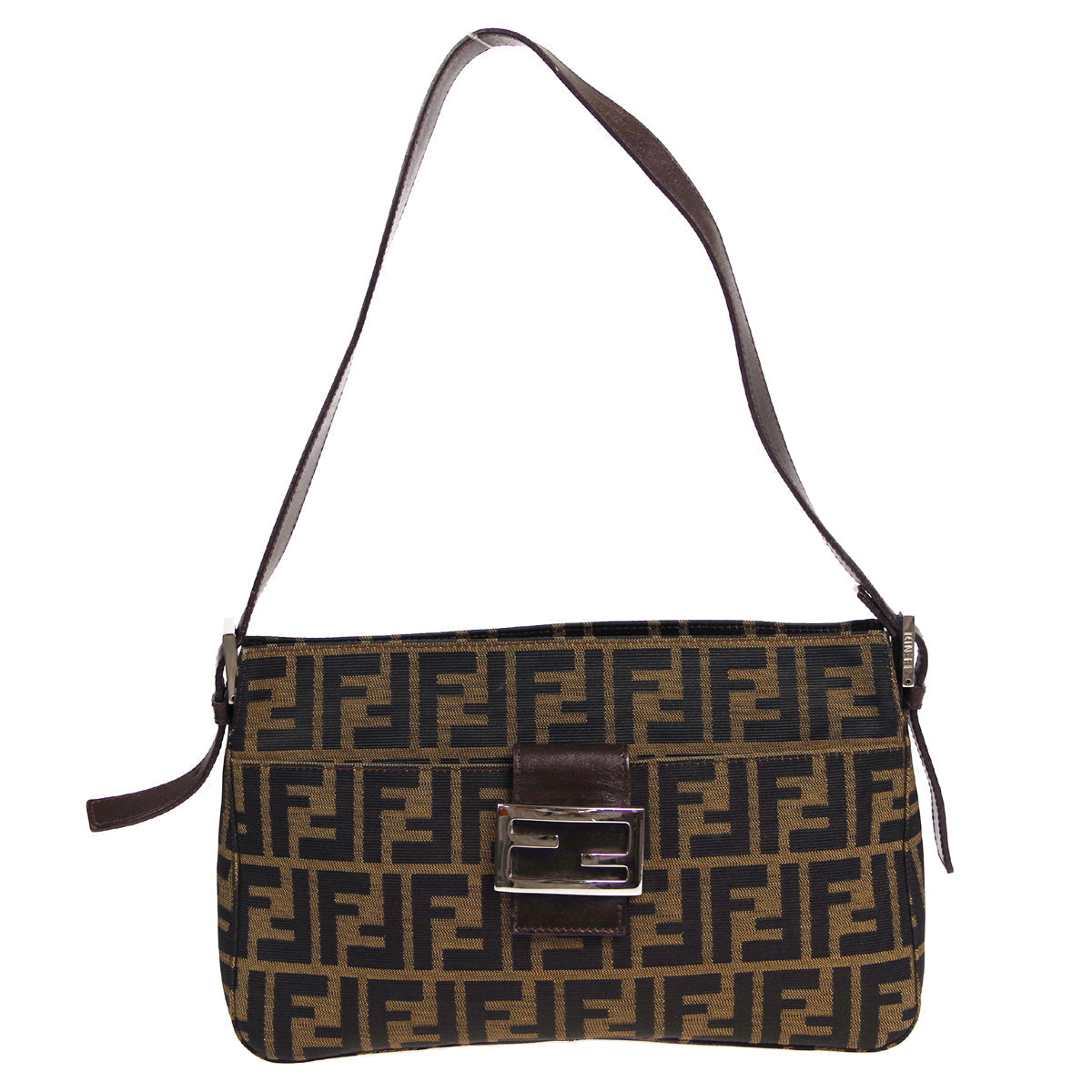 FENDI 1990s Zucca Handbag Brown