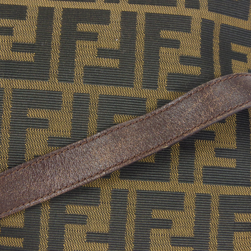 FENDI 1990s Zucca Handbag Brown