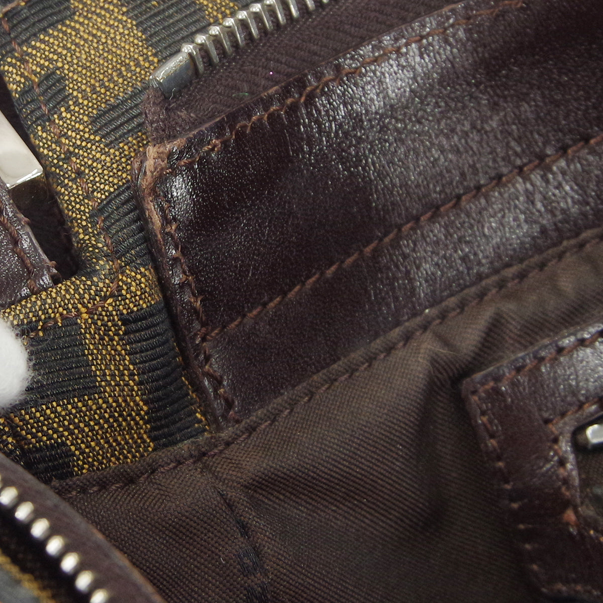 FENDI 1990s Zucca Handbag Brown