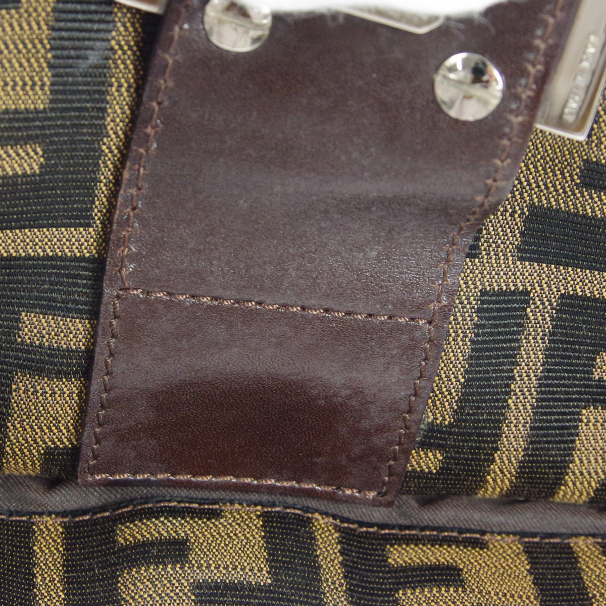 FENDI 1990s Zucca Handbag Brown