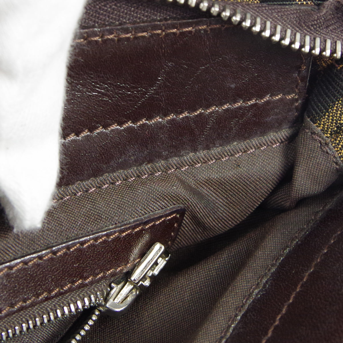 FENDI 1990s Zucca Handbag Brown