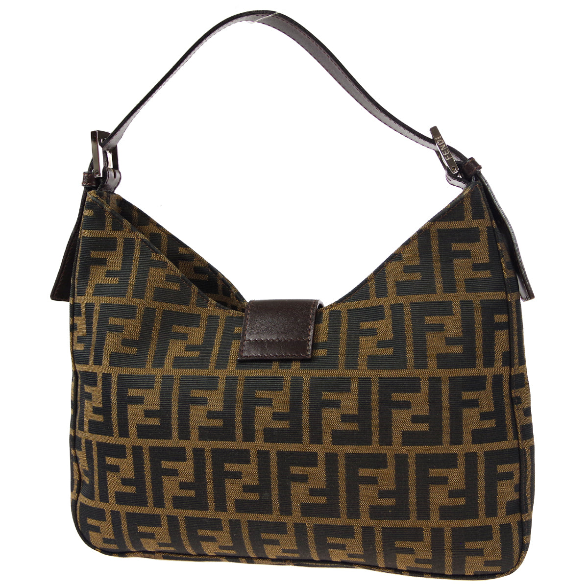 FENDI 1990s Zucca Hobo Bag Brown