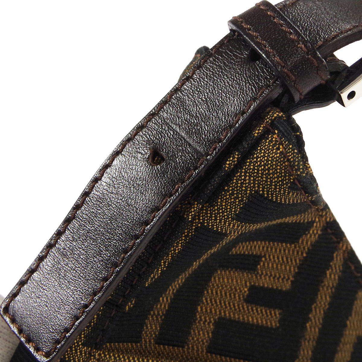 FENDI 1990s Zucca Hobo Bag Brown