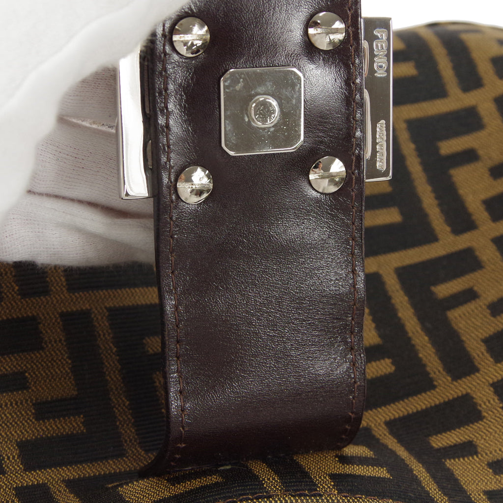 FENDI 1990s Zucca Hobo Bag Brown