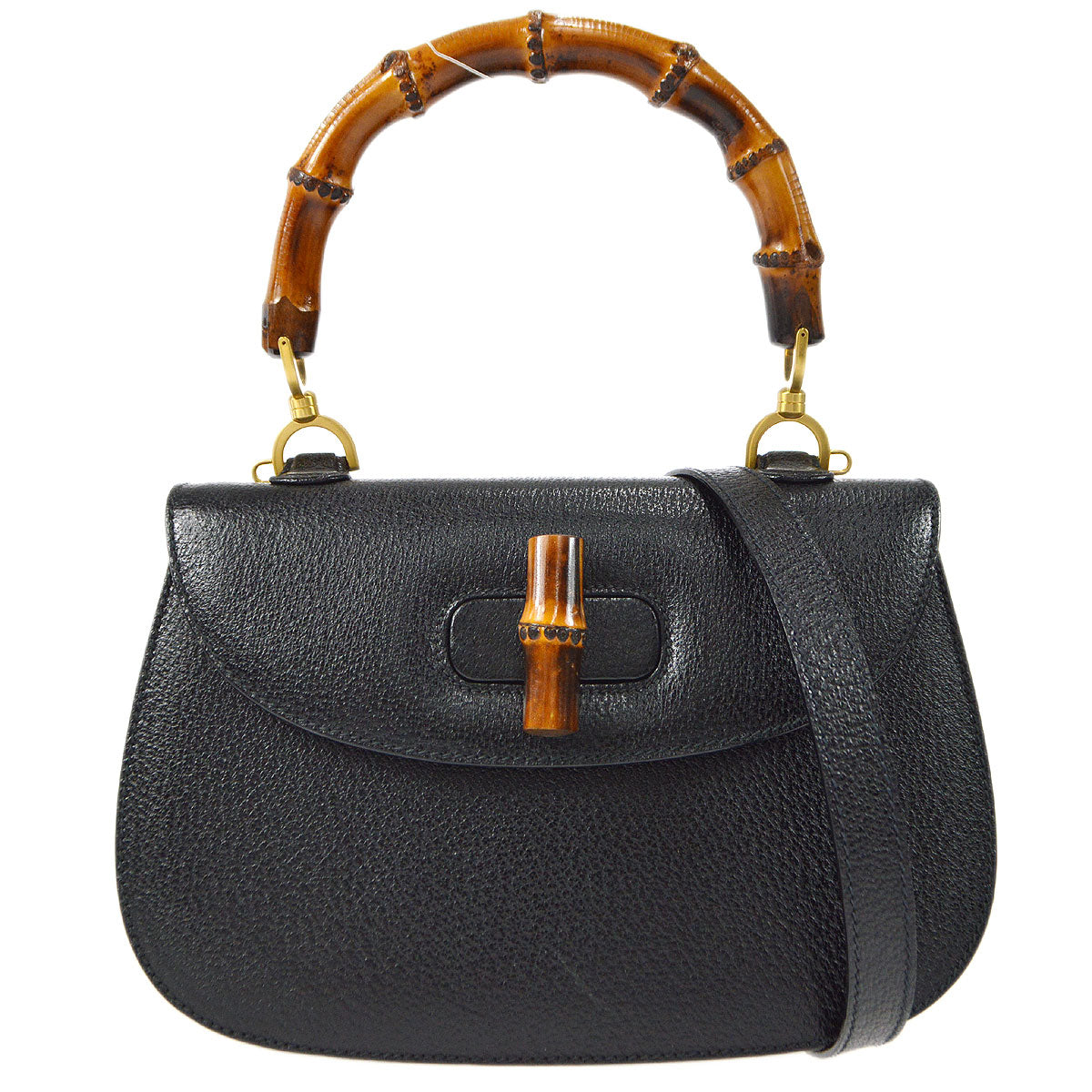 GUCCI 1980s Classic Bamboo Handbag