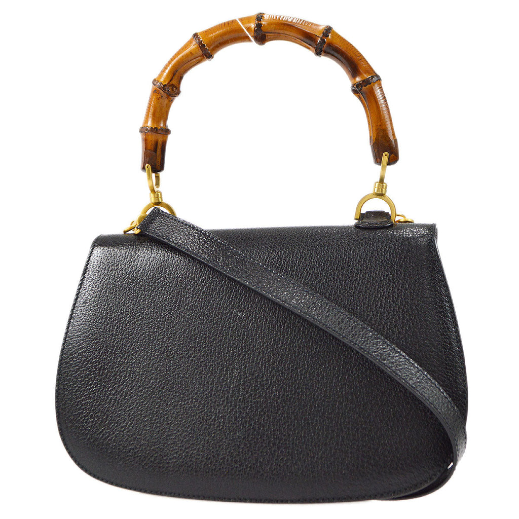 GUCCI 1980s Classic Bamboo Handbag