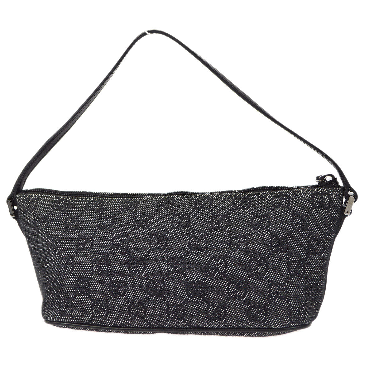 GUCCI GG Handbag Black Denim