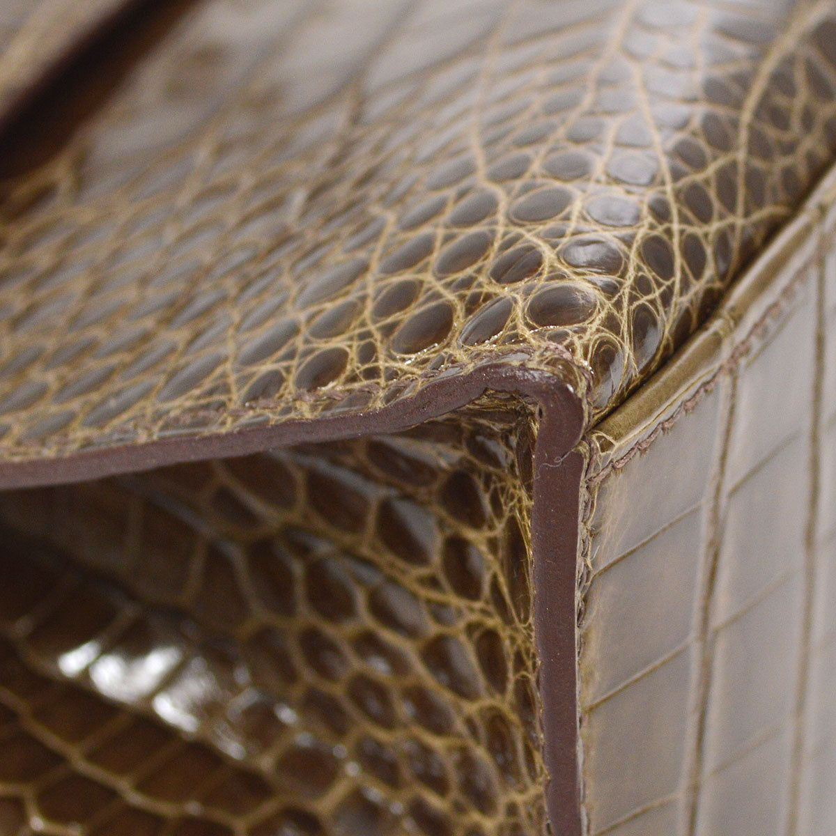 HERMES * 2008 KELLY POCHETTE Gris Elephant Alligator