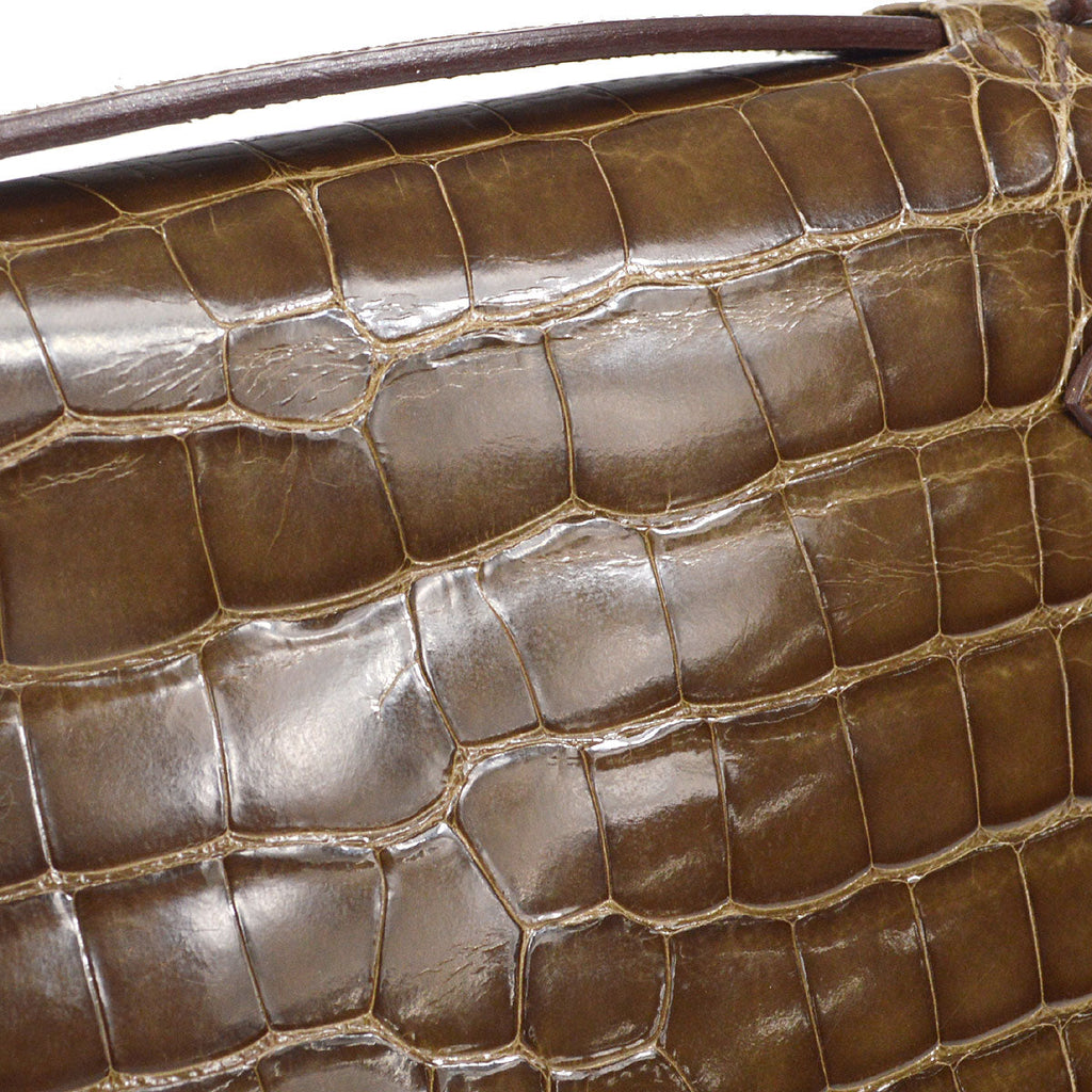 HERMES * 2008 KELLY POCHETTE Gris Elephant Alligator