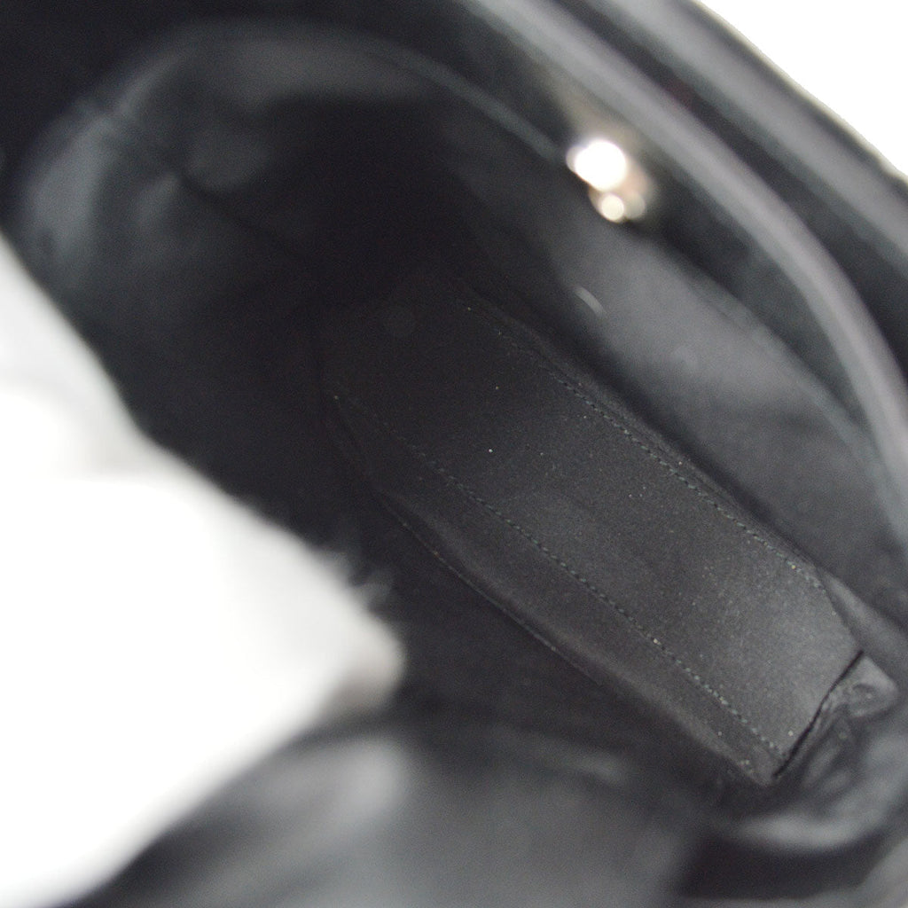 Christian Dior 1998 Cannage Handbag Black Velvet