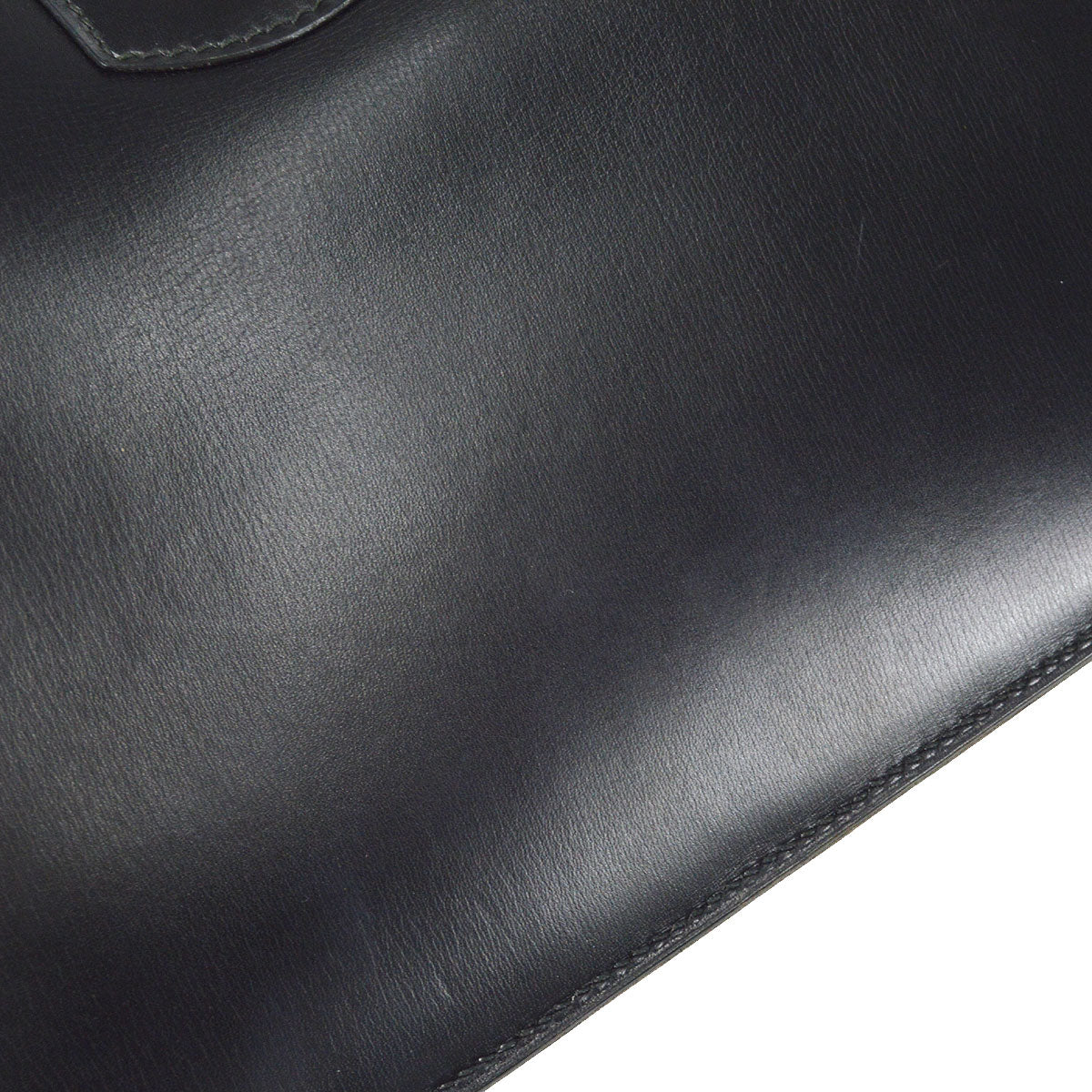 HERMES * 1972 Chaine D'Ancre Shoulder Bag Black Box Calf