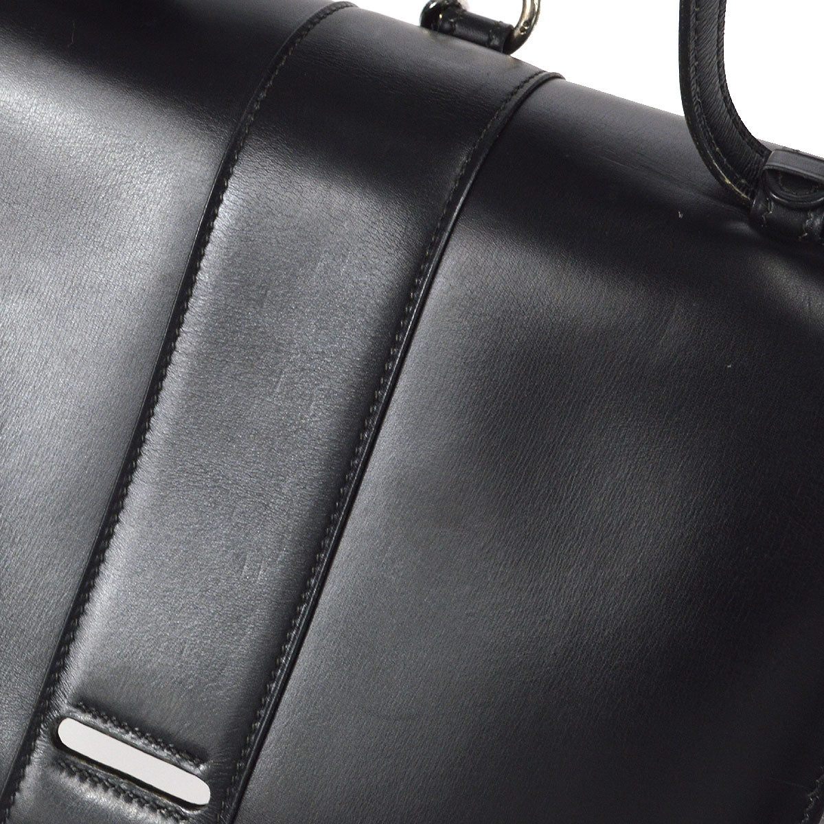 HERMES * 1972 Chaine D'Ancre Shoulder Bag Black Box Calf