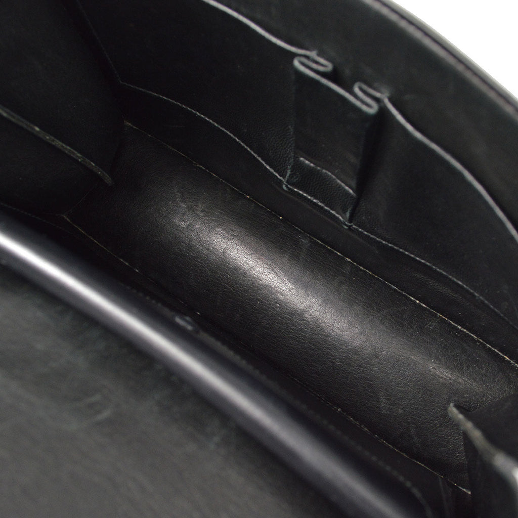 HERMES * 1972 Chaine D'Ancre Shoulder Bag Black Box Calf
