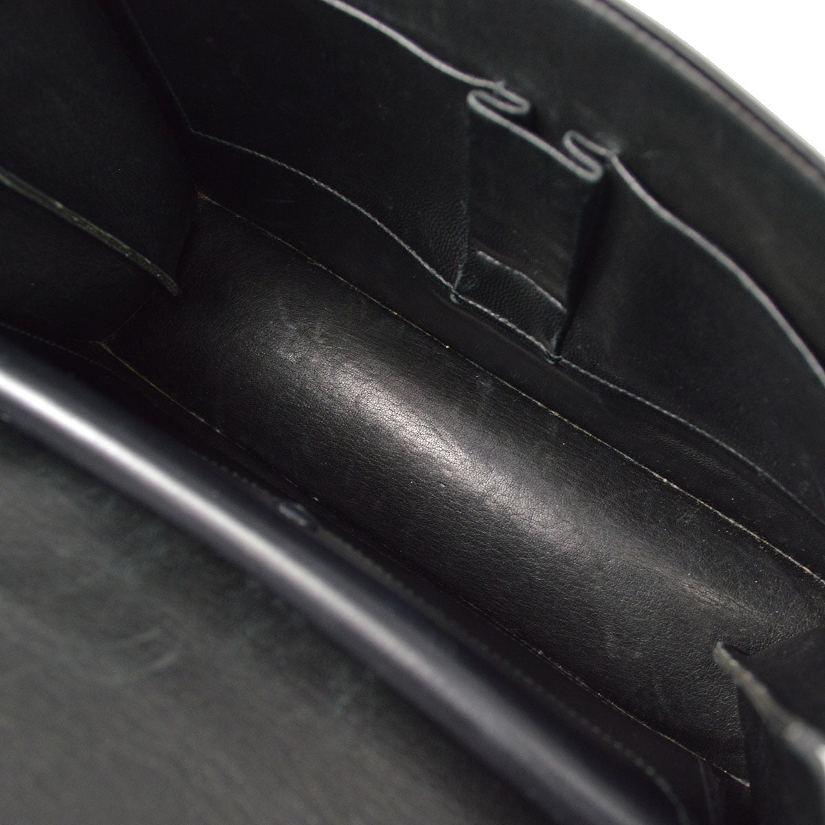 HERMES * 1972 Chaine D'Ancre Shoulder Bag Black Box Calf
