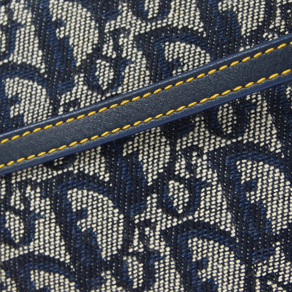 Christian Dior 2004 Trotter Saddle Handbag Navy