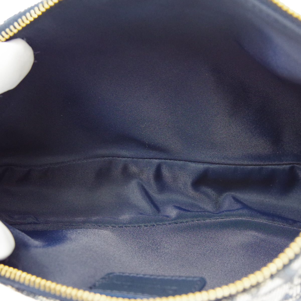 Christian Dior 2004 Trotter Saddle Handbag Navy