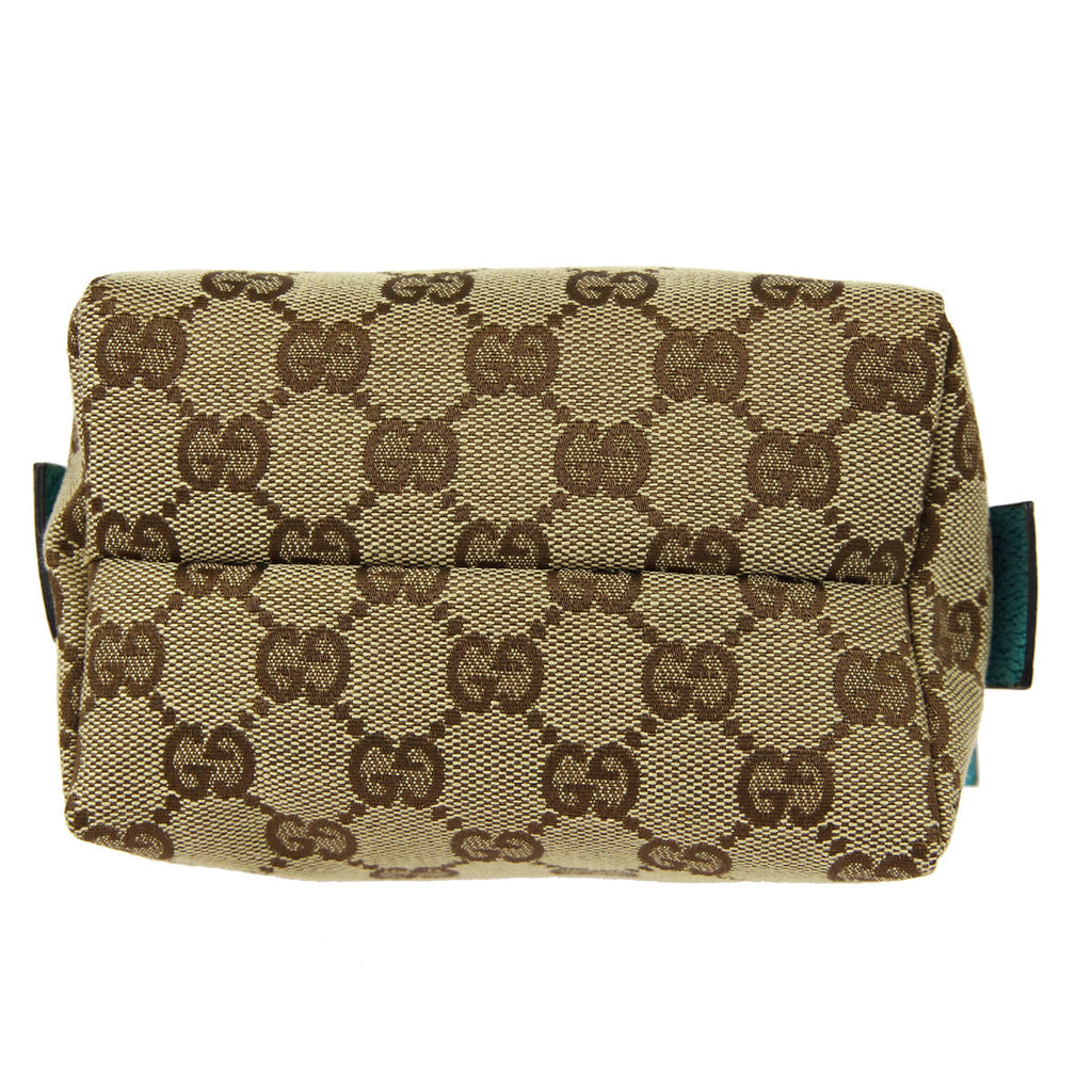 GUCCI GG Handbag Blue Beige