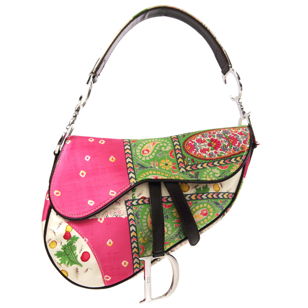 Christian Dior Patchwork Saddle Bag Medium