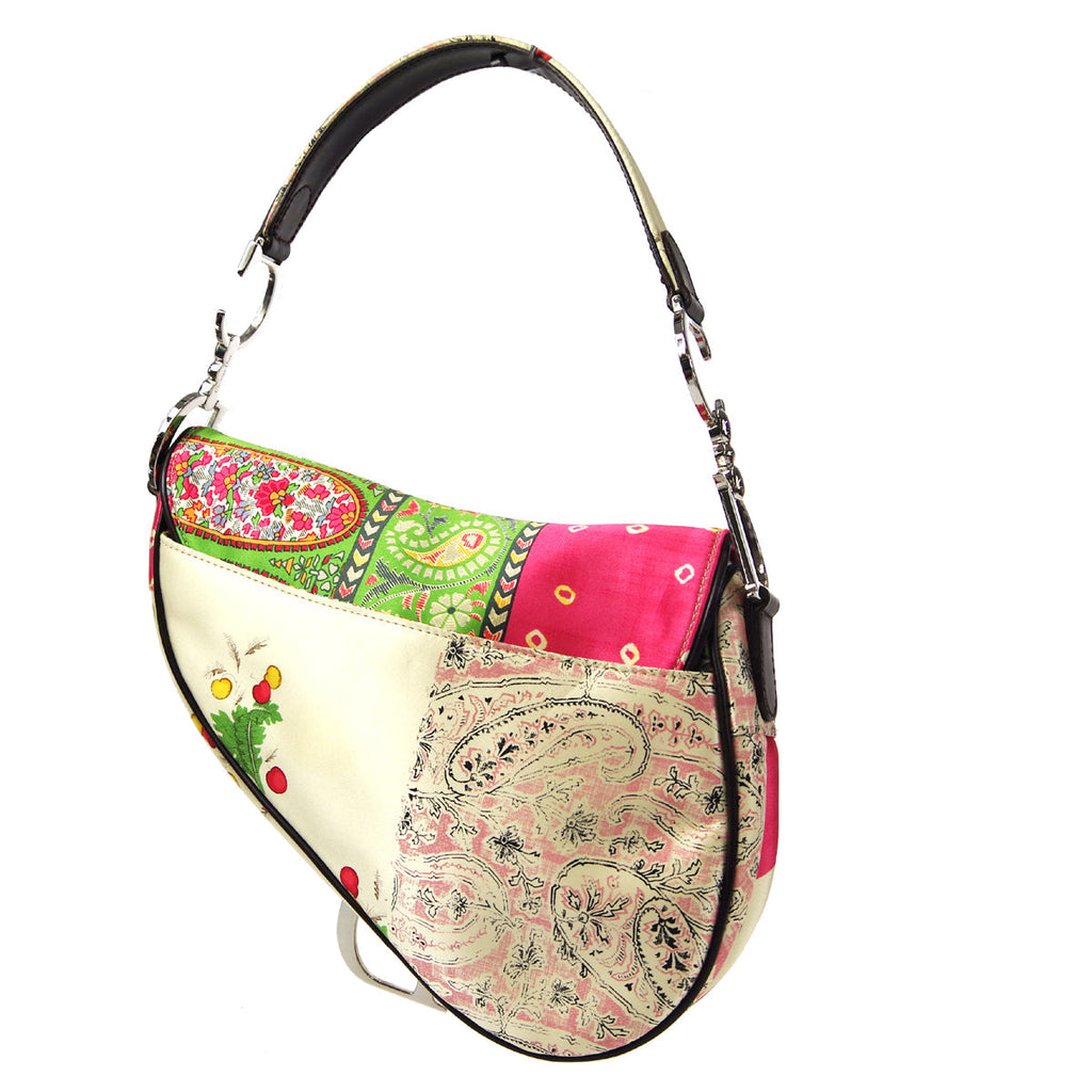Christian Dior Patchwork Saddle Bag Medium