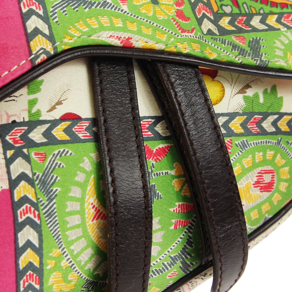Christian Dior Patchwork Saddle Bag Medium