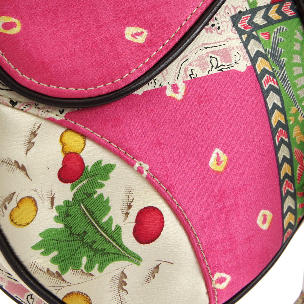 Christian Dior Patchwork Saddle Bag Medium