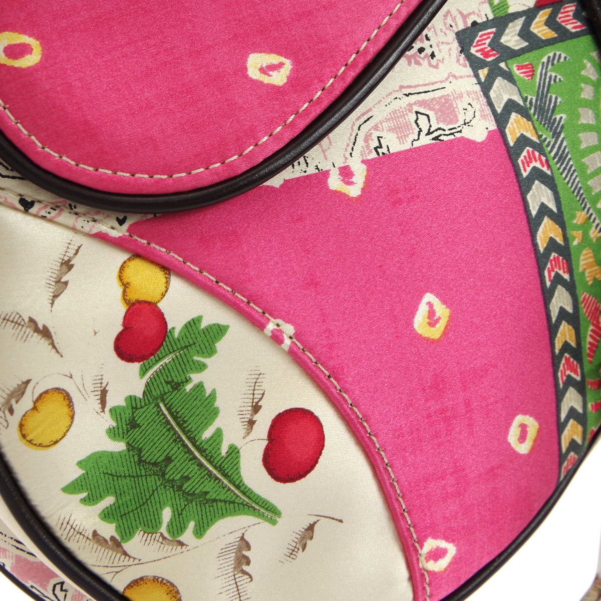 Christian Dior Patchwork Saddle Bag Medium