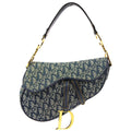 Christian Dior 2001 Trotter Saddle Handbag Navy