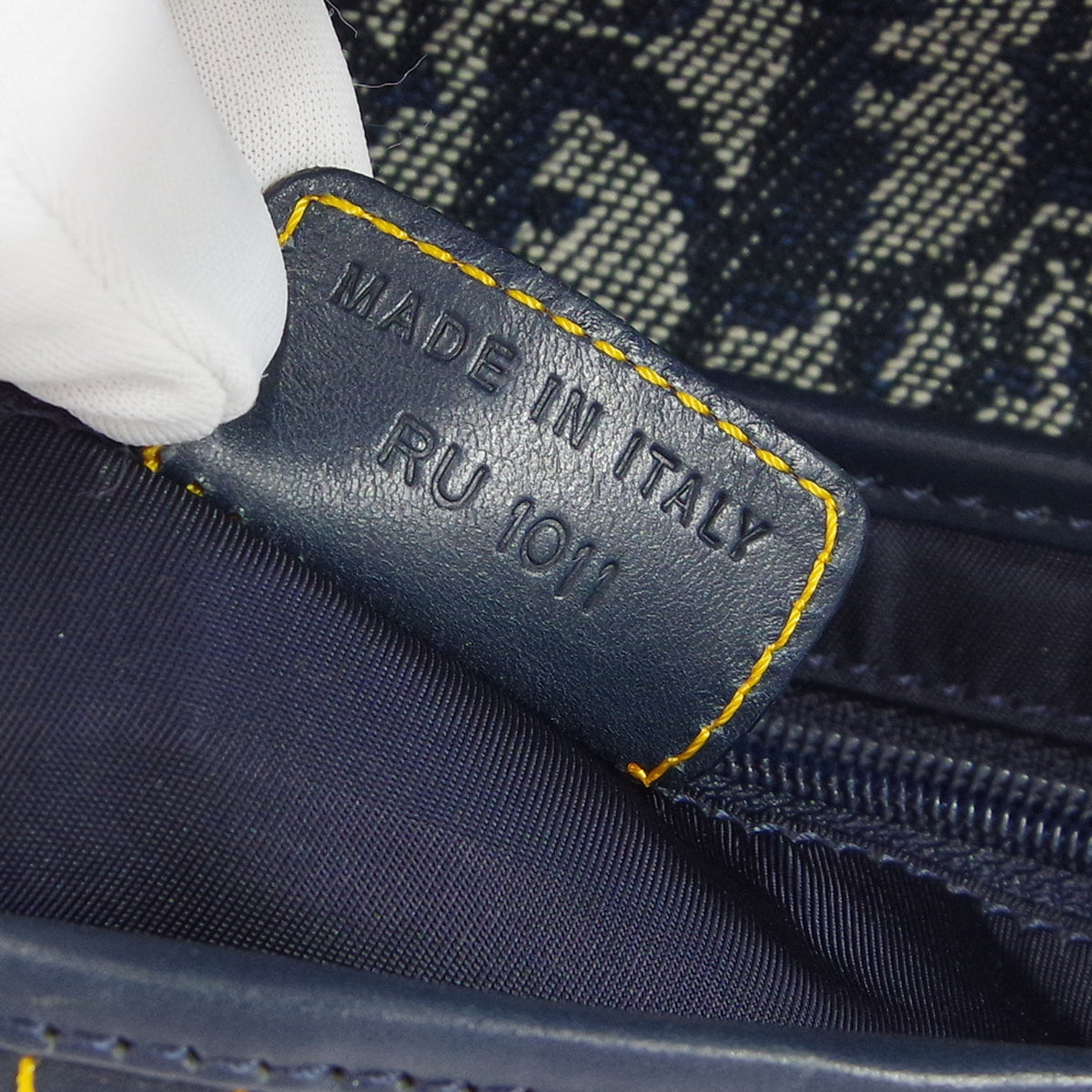 Christian Dior 2001 Trotter Saddle Handbag Navy