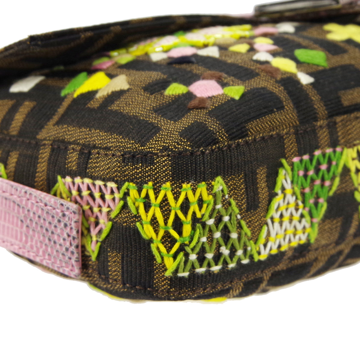 FENDI 2000s Beaded Zucca Baguette Bag Medium