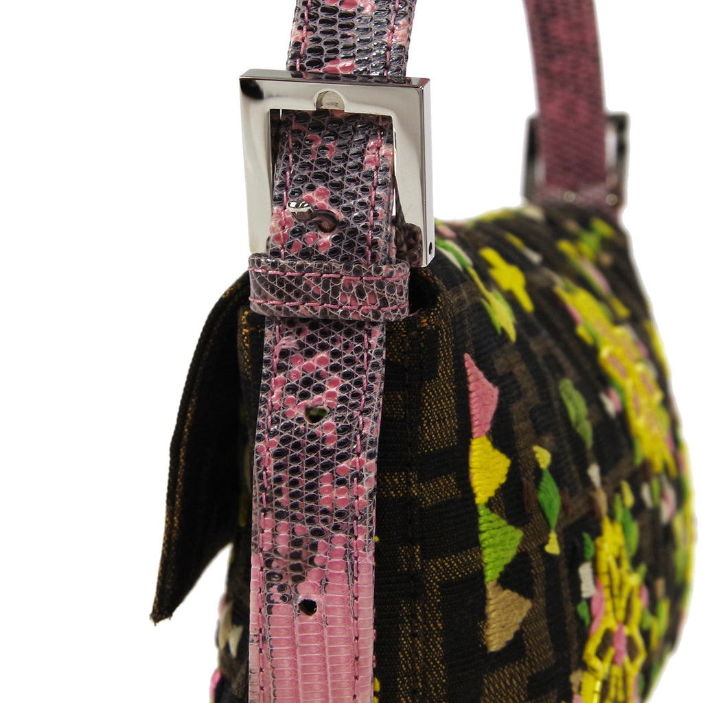 FENDI 2000s Beaded Zucca Baguette Bag Medium