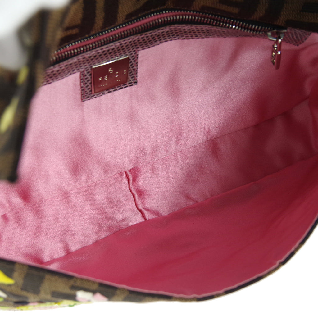 FENDI 2000s Beaded Zucca Baguette Bag Medium