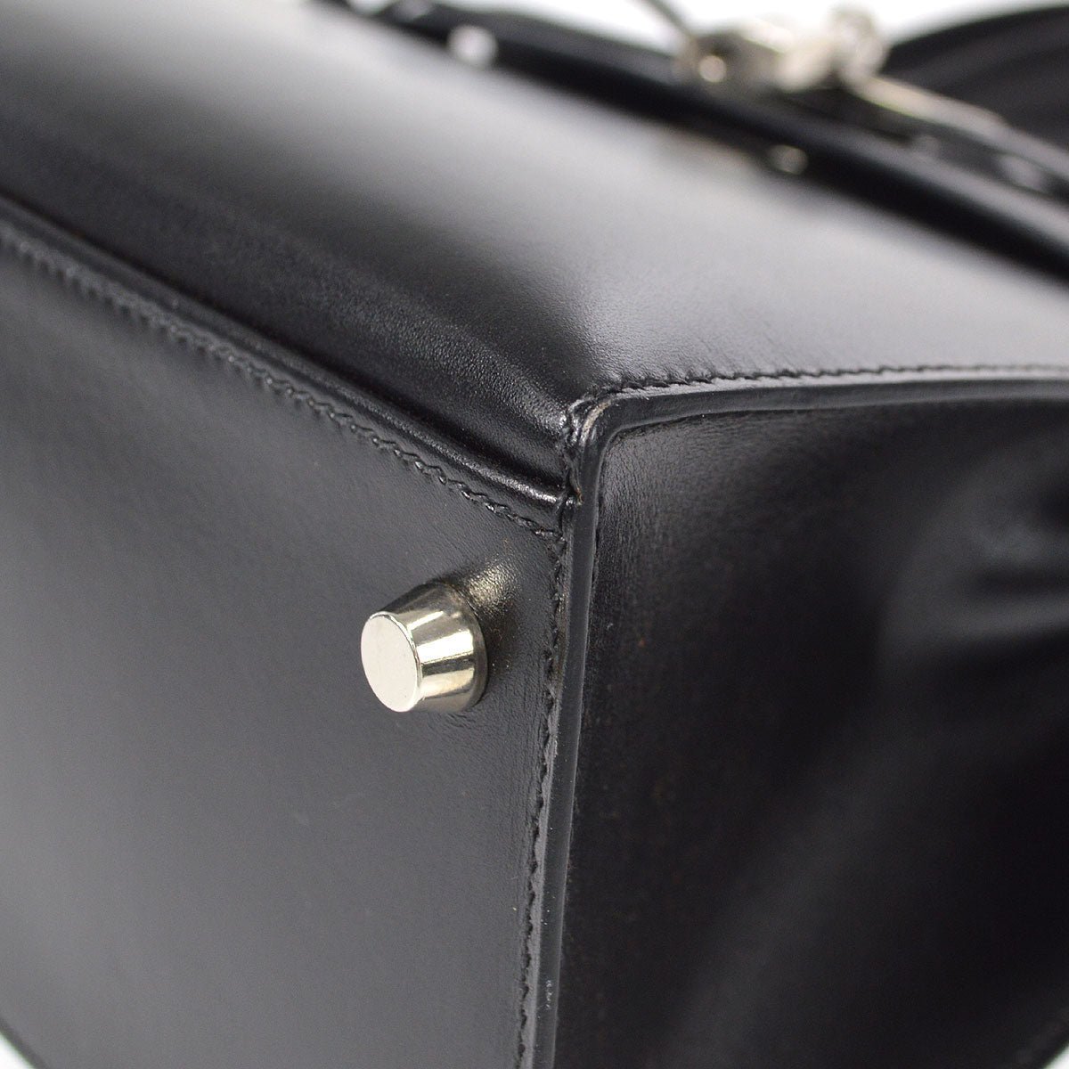 HERMES * 2003 KELLY GUILLOCHE 28 SELLIER Black Box Calf