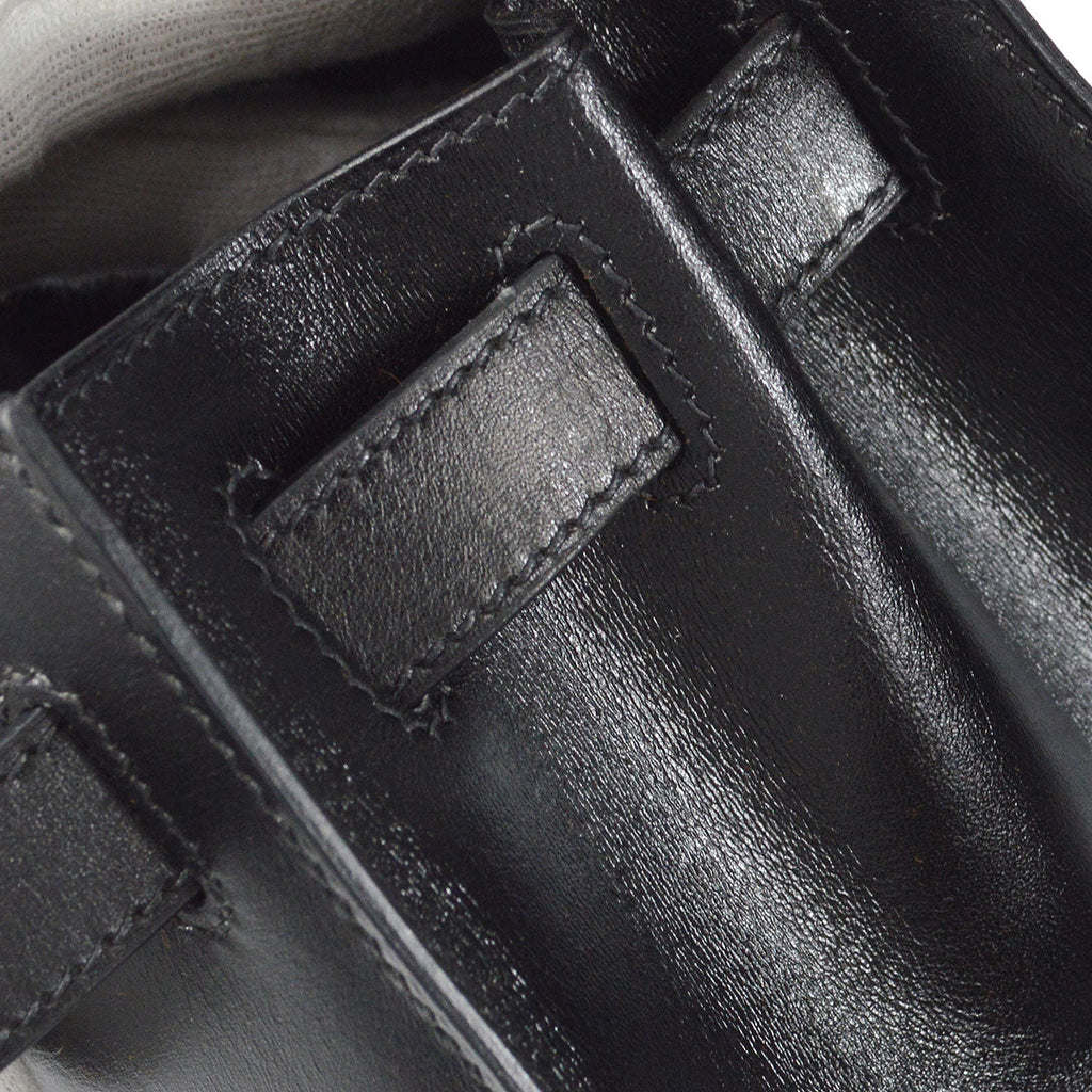 HERMES * 2003 KELLY GUILLOCHE 28 SELLIER Black Box Calf