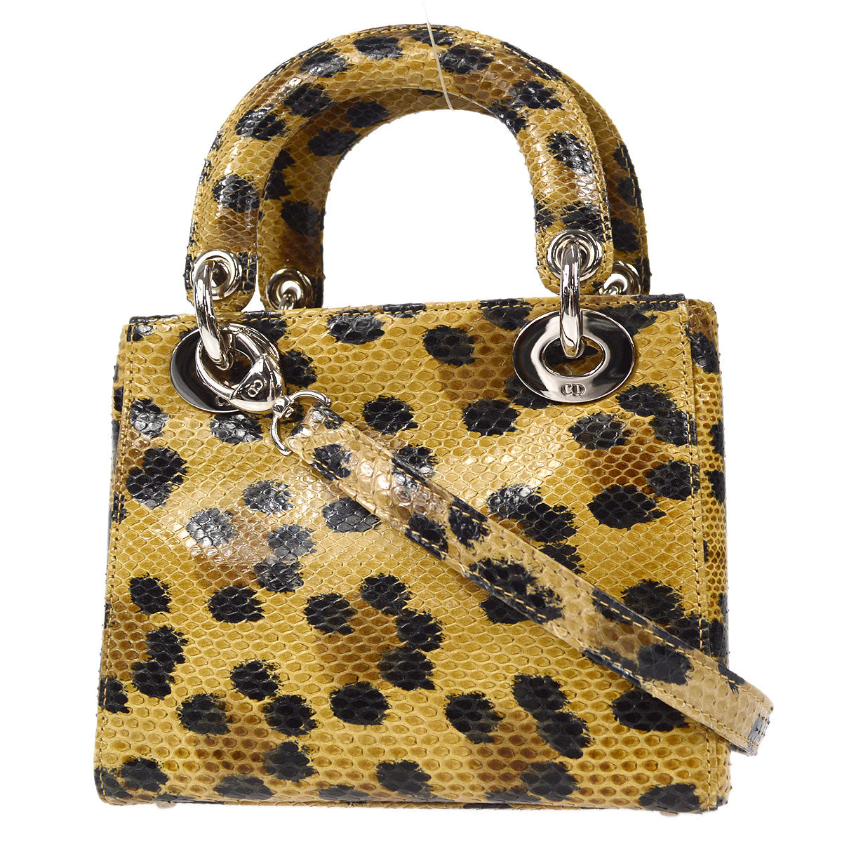 Christian Dior * 1995-1996 Leopard-patterned Python Lady Dior Bag Mini